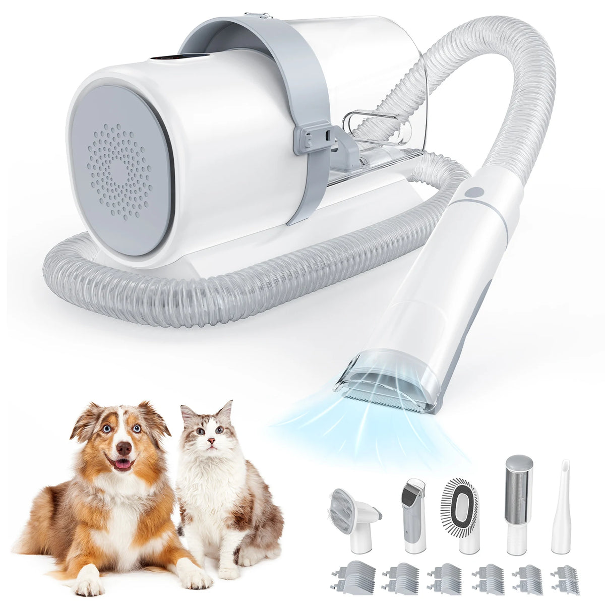 Sweetcrispy Pet Grooming Vacuum Kit with Clippers And Tools