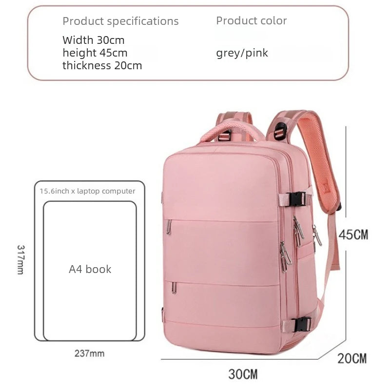Water Resistant Laptop Backpack With USB Port For Business Travel