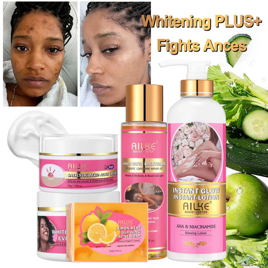 Ailke Skin Glowing Set For Women Brightening Moisturizing Kit