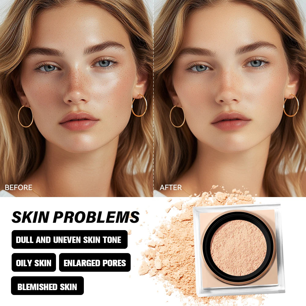 ibcccndc Loose Setting Powder For Natural Matte Oil Control Makeup