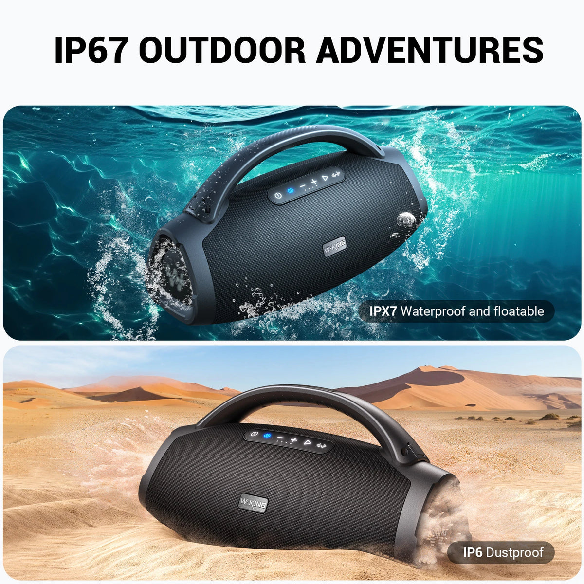 W-KING D20 Portable Bluetooth Speaker With Powerful Bass