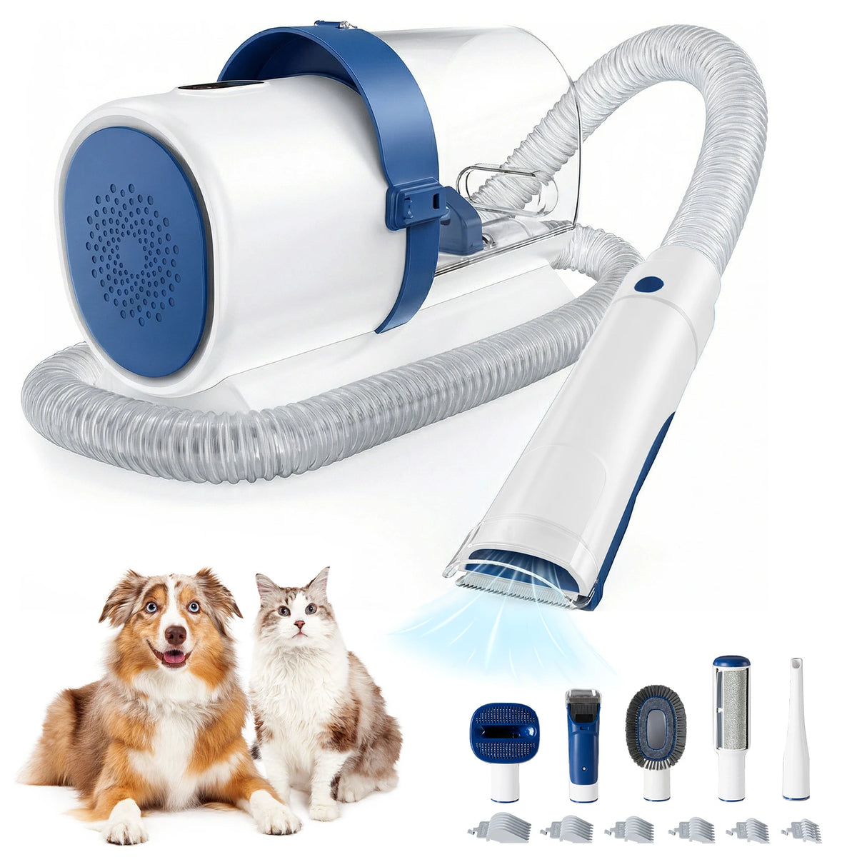 Sweetcrispy Pet Grooming Vacuum Kit with Clippers And Tools