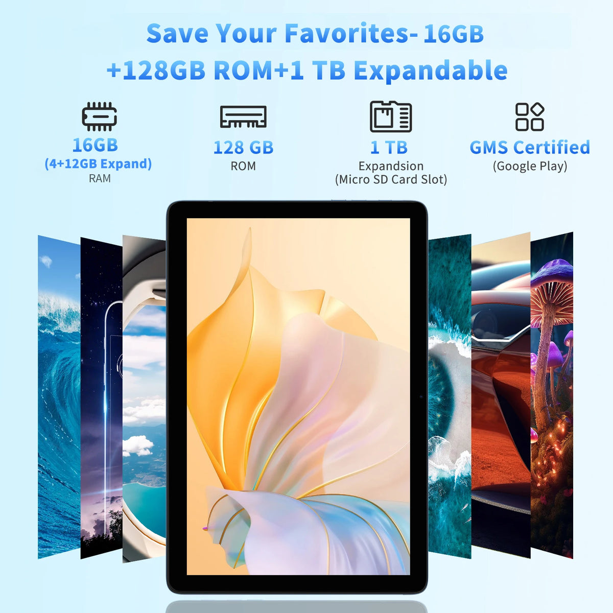 Pritom Android 15 Tablet With Keyboard And Case