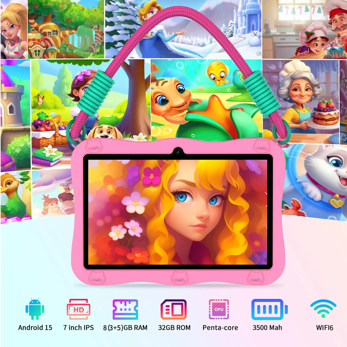 Pritom 7 Inch Kids Tablet With Parental Controls