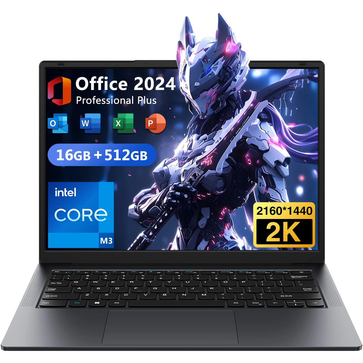 Zzenaero Windows 11 Pro Laptop With 14 Inch 2K Display