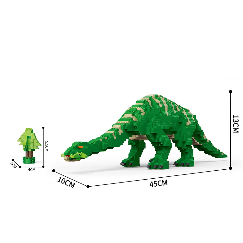 Jurassic Dilophosaurus Micro Mini Building Blocks Set By Knew Built