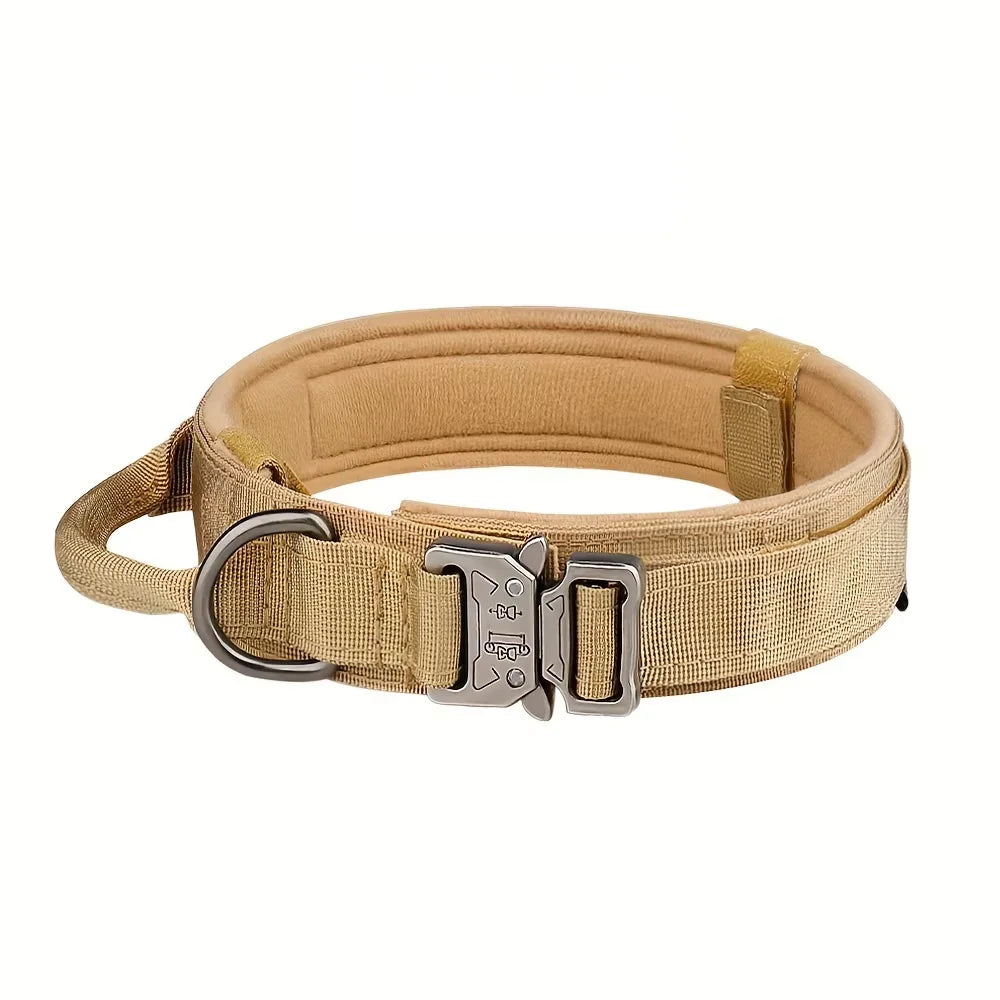 Adjustable Tactical Nylon Dog Training Collar And Leash Set With Quick Release Buckle