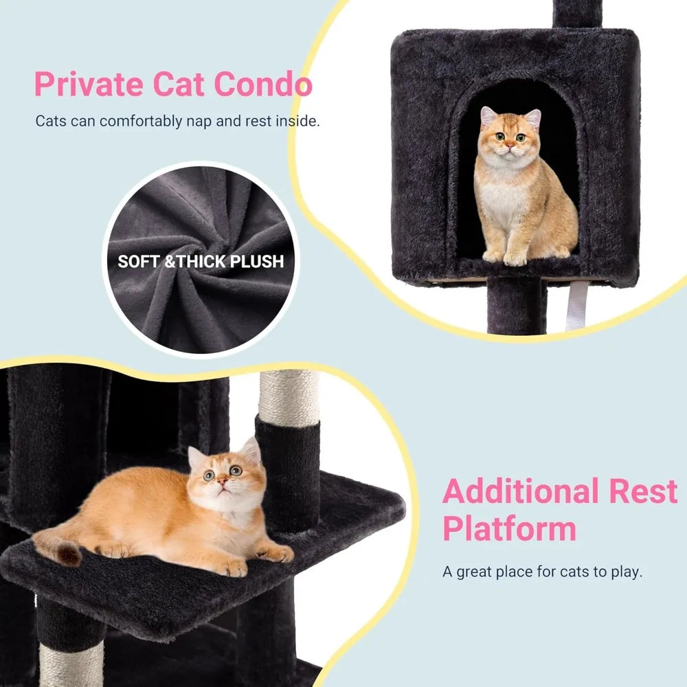 Nbvxc 29 Inch Double Tier Cat Tree With Sisal Scratching Posts