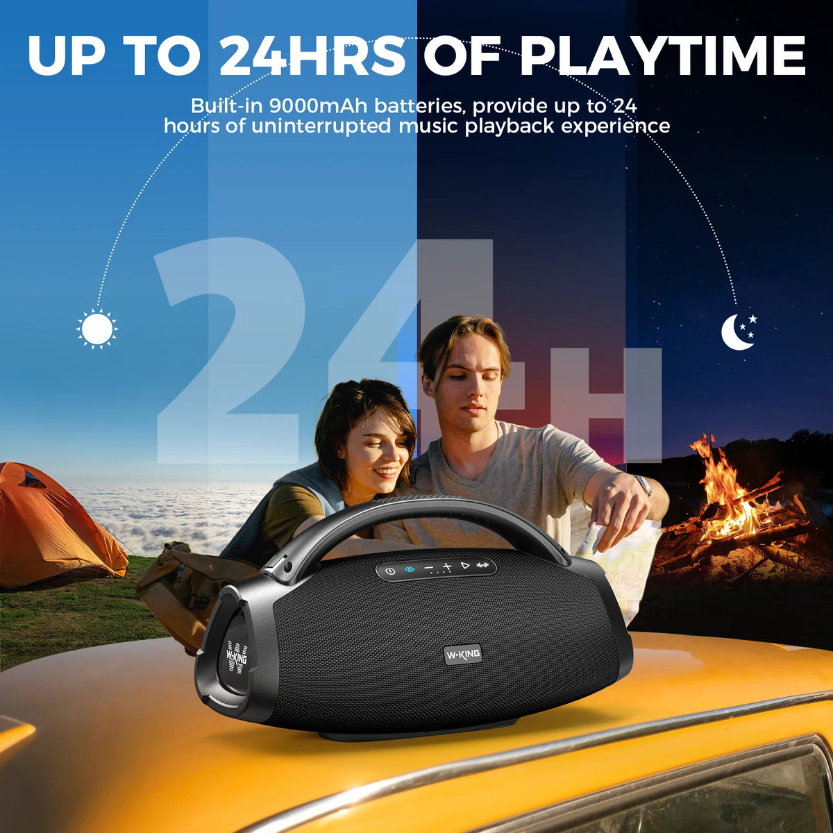 W-KING D20 Portable Bluetooth Speaker With Powerful Bass