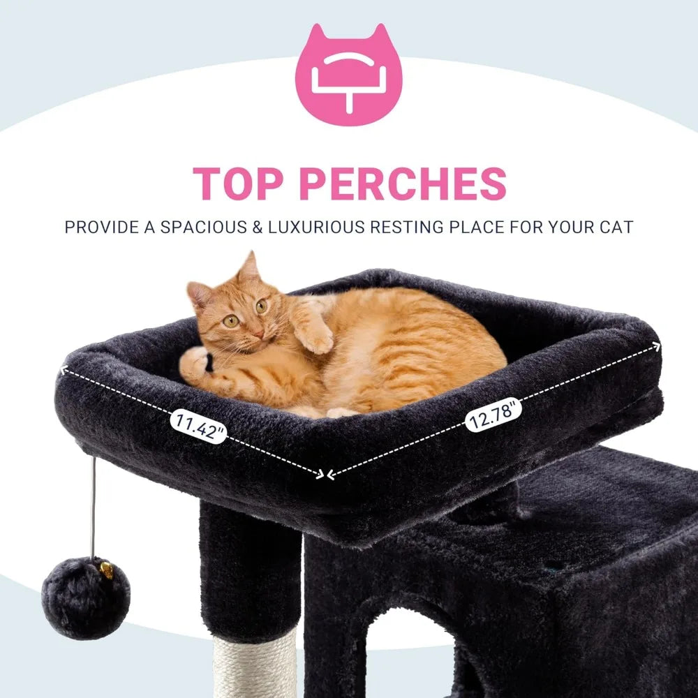 Nbvxc 29 Inch Double Tier Cat Tree With Sisal Scratching Posts