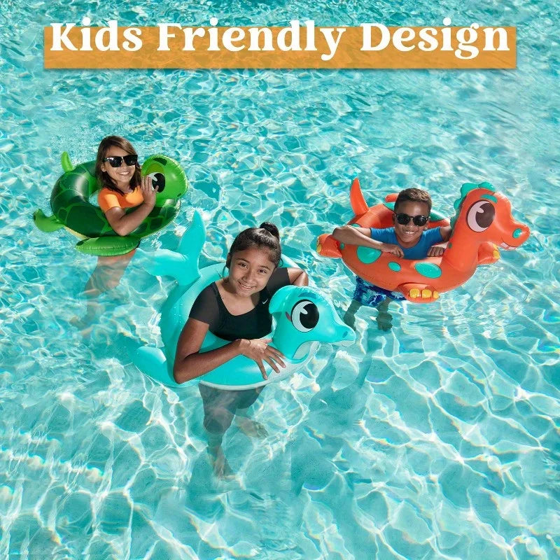 Joyfy 3 Pack Inflatable Dinosaur Floats For Kids