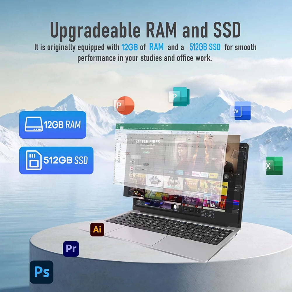Xia Man Windows 11 Laptop Computer With 12GB Ram Storage
