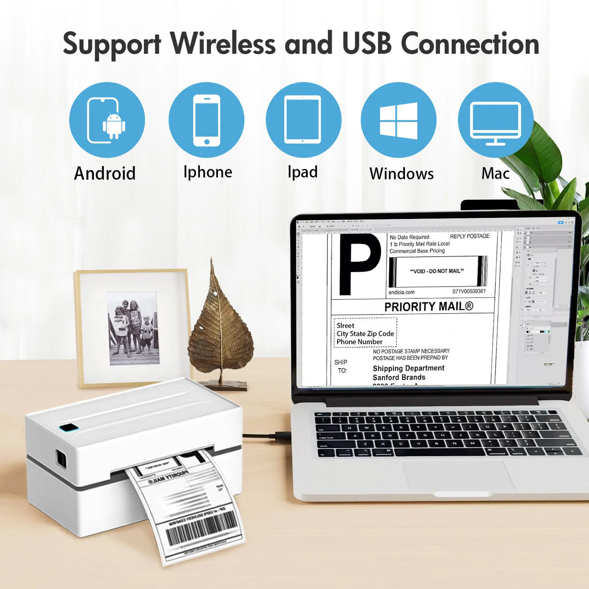 TakeYou Portable Thermal Label Printer No Ink