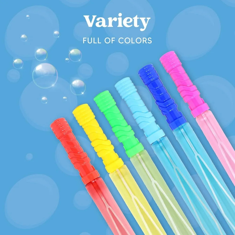 Joyfy 24 Pack Large Bubble Wands Bulk Outdoor Summer Party Favors Supplies