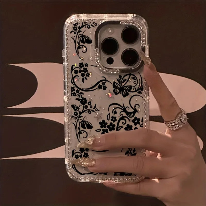 CHUBAN Luxury Butterfly Rhinestone Case For iPhone