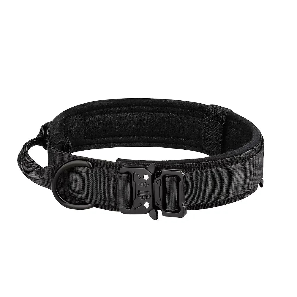 Adjustable Tactical Nylon Dog Training Collar And Leash Set With Quick Release Buckle