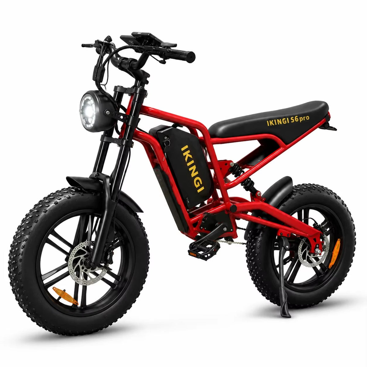 Full Suspension Electric Bike 1500W Peak, 60V 22Ah Long Range Battery, 7-Speed 35MPH Fat Tire Off-Road E-bike for Adults with LCD Display & Bright Headlight