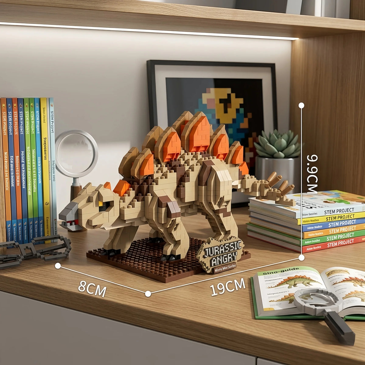 Jurassic Dilophosaurus Micro Mini Building Blocks Set By Knew Built