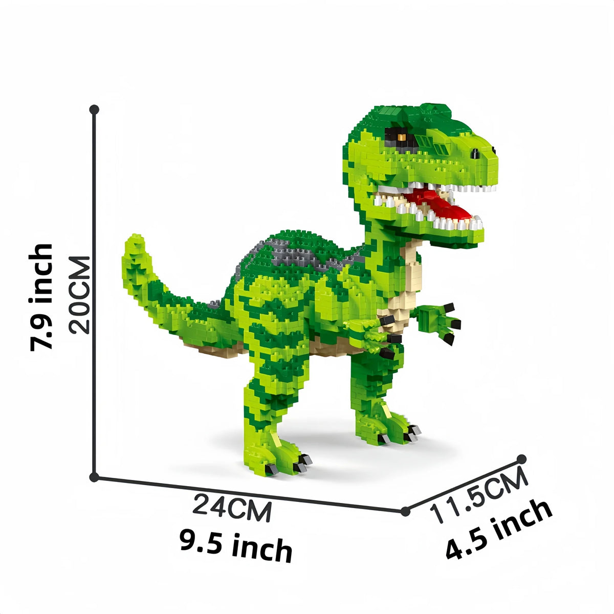 Jurassic Dilophosaurus Micro Mini Building Blocks Set By Knew Built