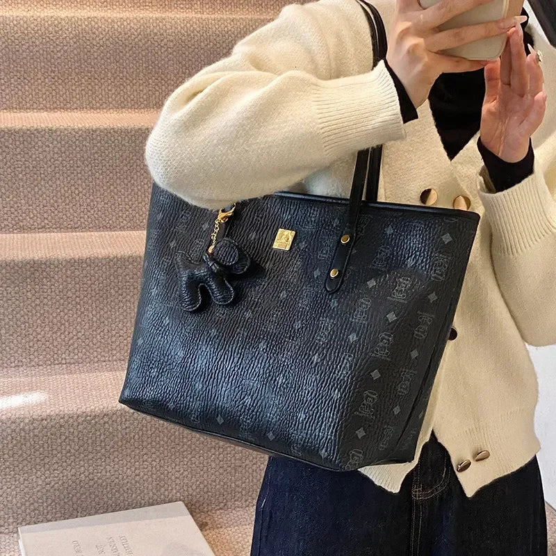 Women Genuine Leather Square Tote Shoulder Bag Handbag