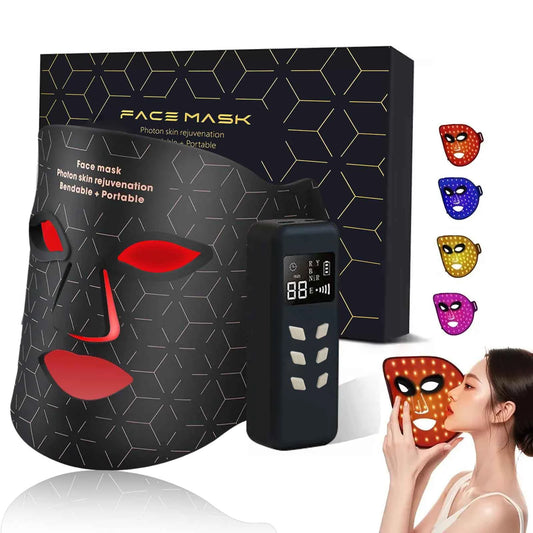 Portable Led Face Mask With 4 Modes Skin Rejuvenation Light Therapy