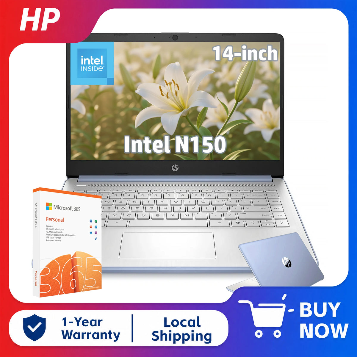 HP Laptop Featuring Intel N100 Processor With 16GB Ram