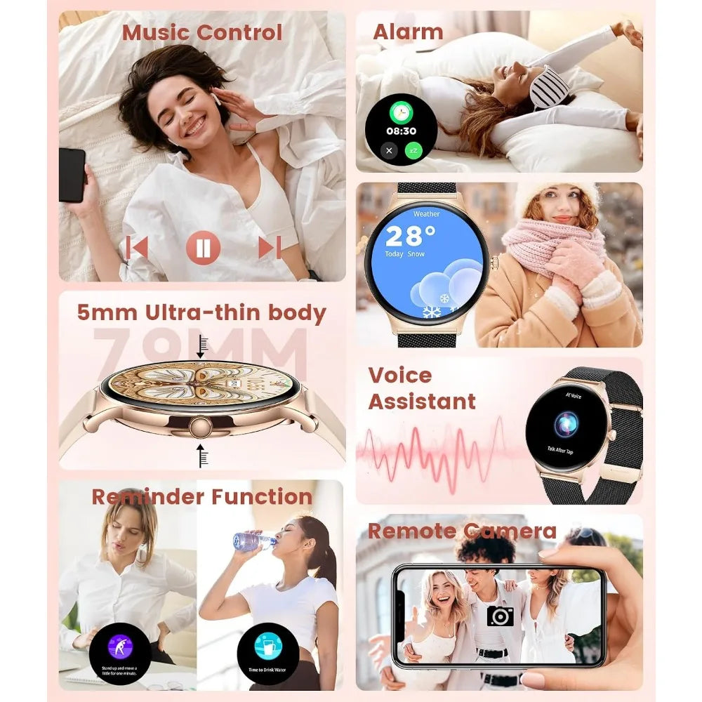 H96 Women's Smart Watch With AMOLED Display And Fitness Tracking