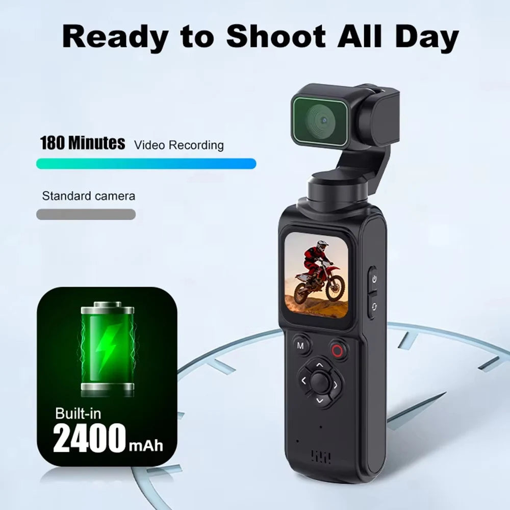 4K Sports Action Camera with WiFi Remote Control - 0.96" IPS Screen Portable DV, Video Recorder for Cycling Motorcycle Vlog