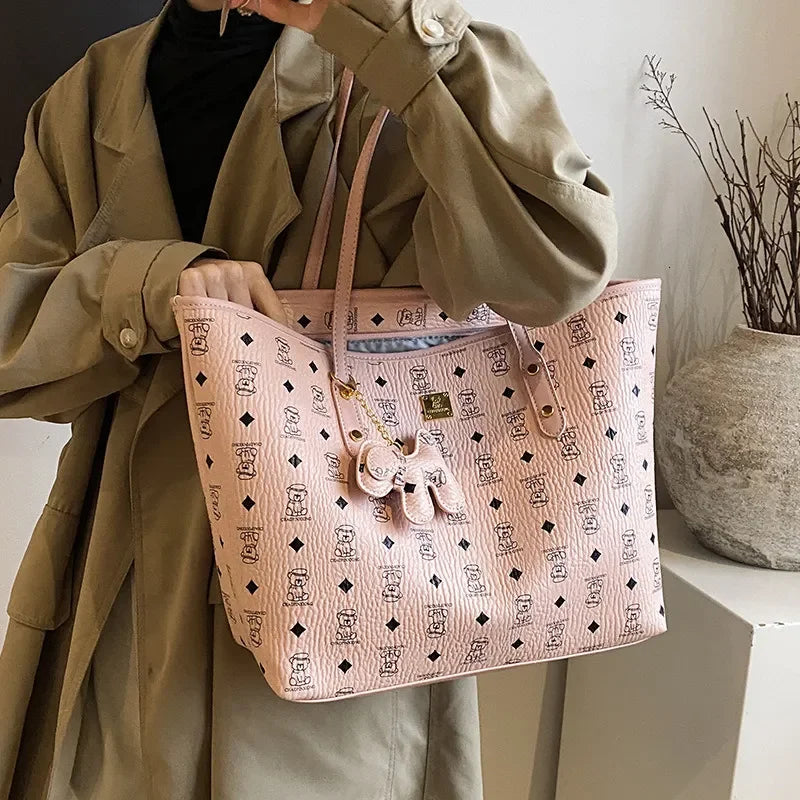 Women Genuine Leather Square Tote Shoulder Bag Handbag