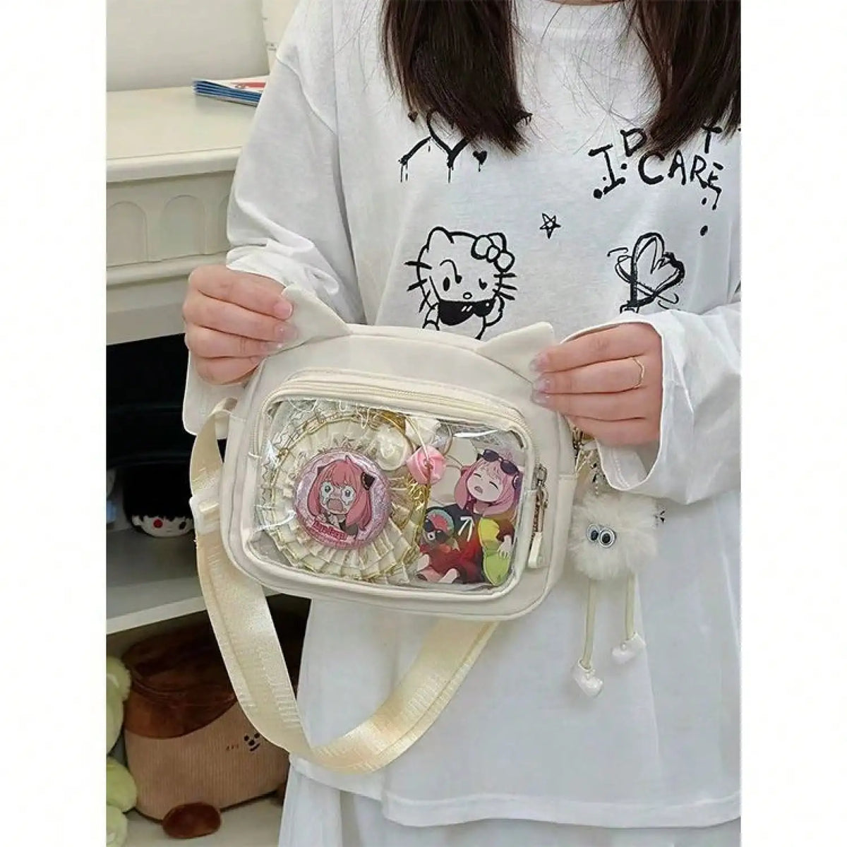 Stylish Women Polyester Crossbody Bag For School And Office