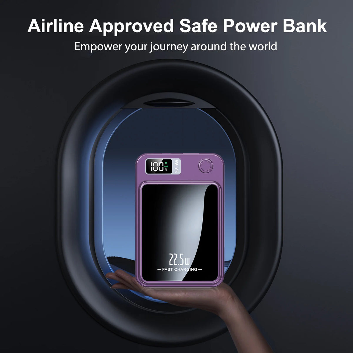 Magnetic Wireless Power Bank With Digital Display And Fast Charging