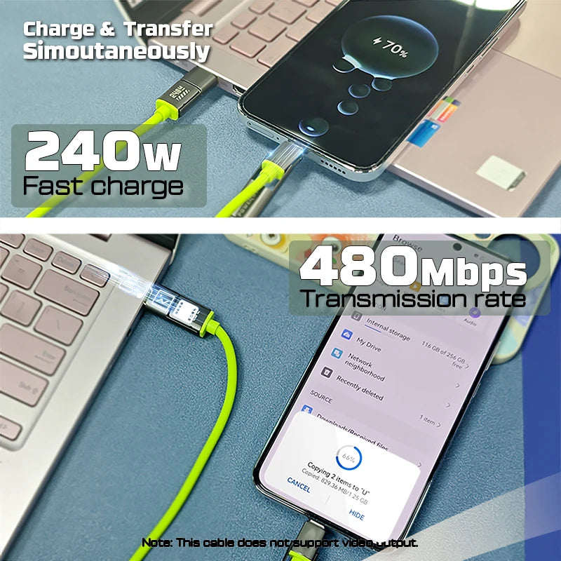 Powerwin 240W USB C Cable PD3.1 Fast Charge