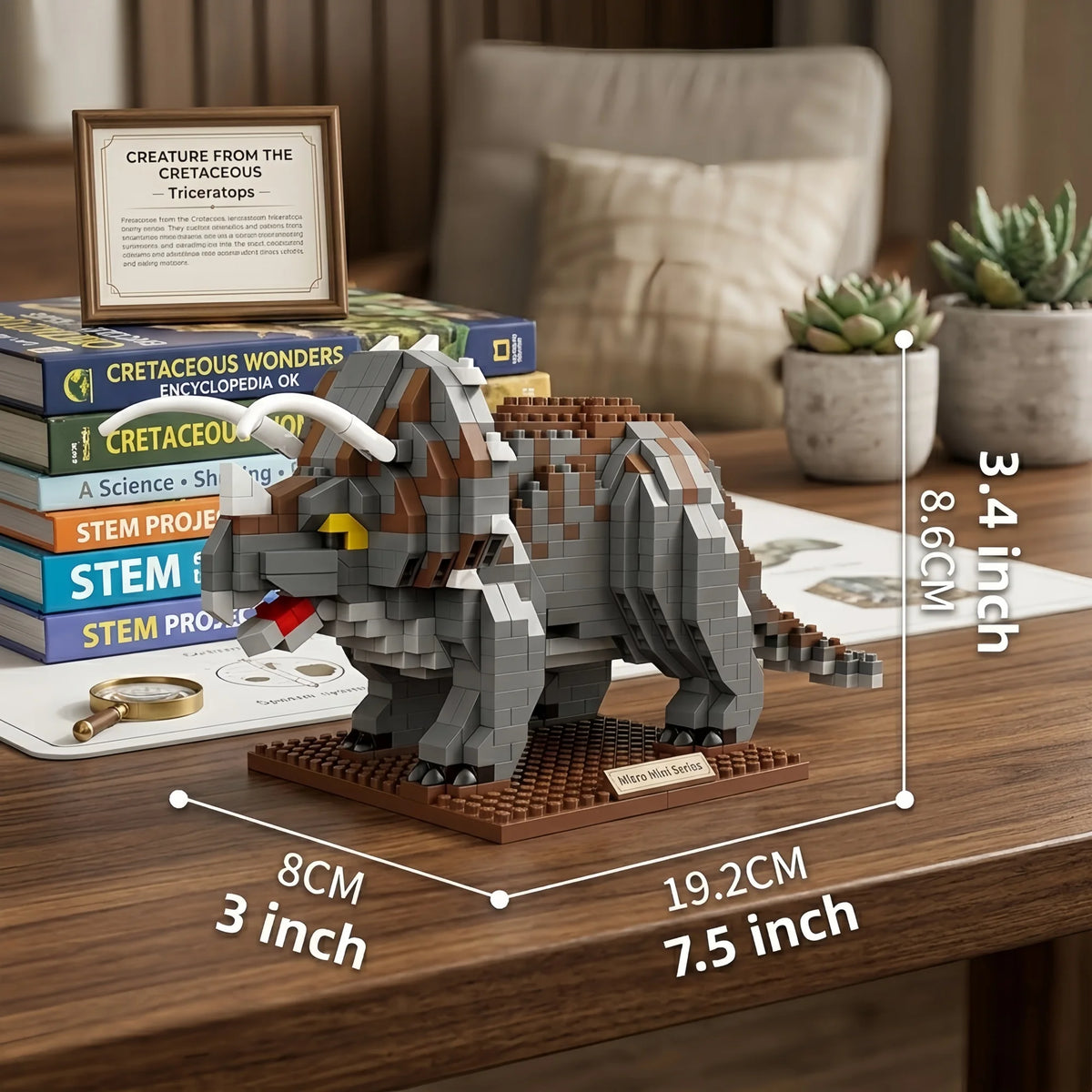 Jurassic Dilophosaurus Micro Mini Building Blocks Set By Knew Built