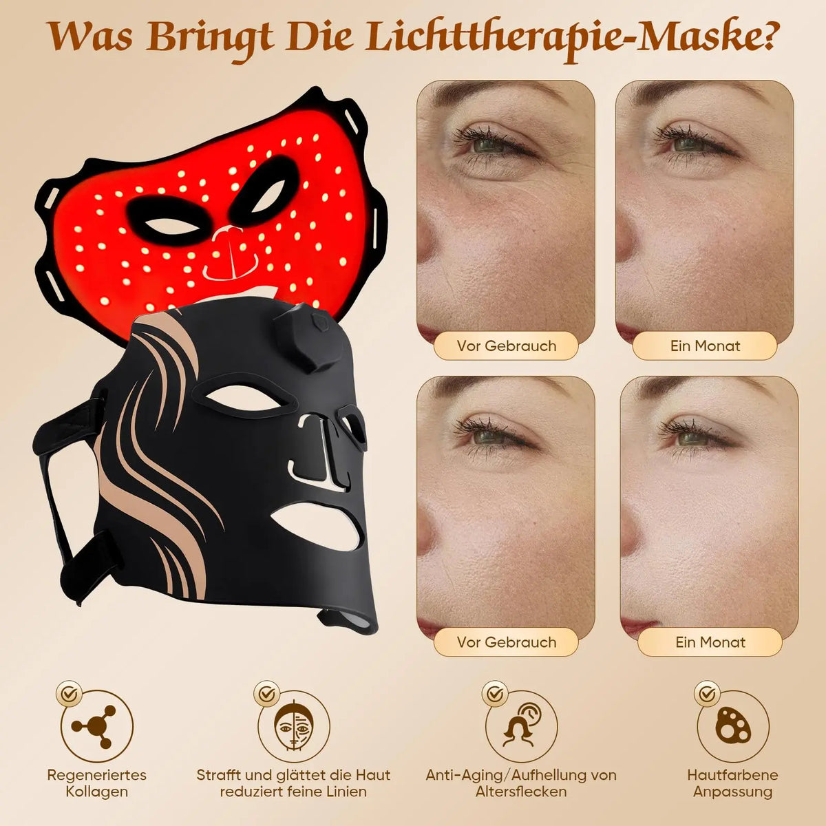UBilli Led 7 Color Face Mask Silicone Red Light Therapy