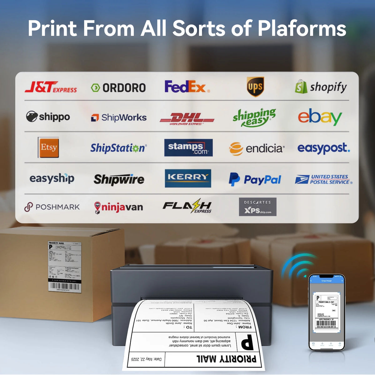 TakeYou Portable Thermal Label Printer No Ink
