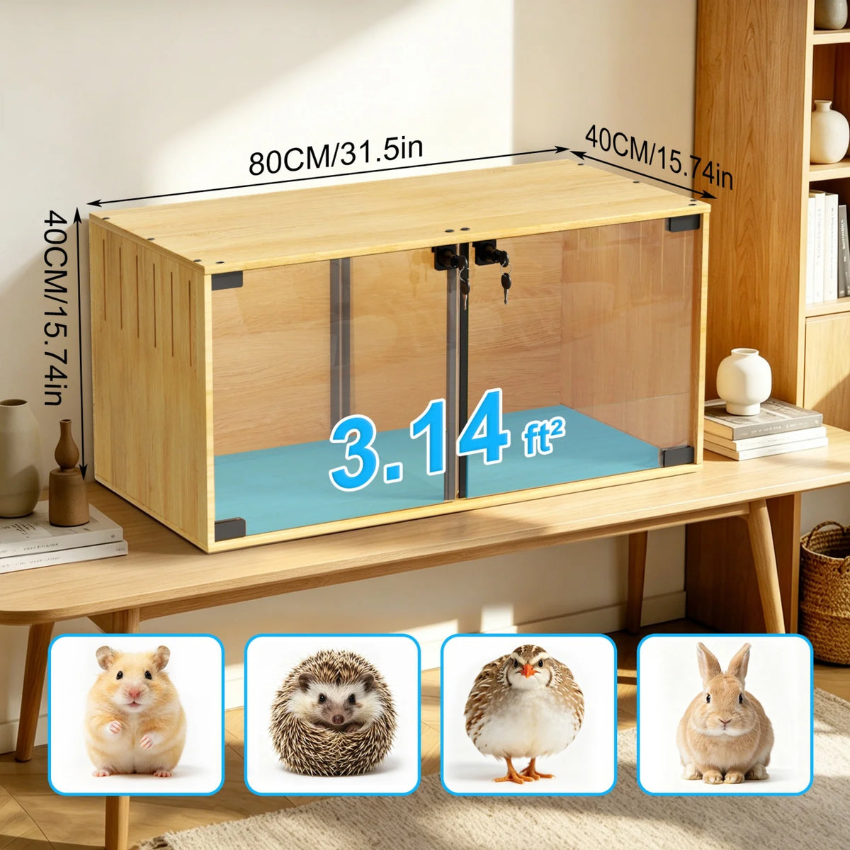 Wooden Small Animal Cage For Hamster Guinea Pigs