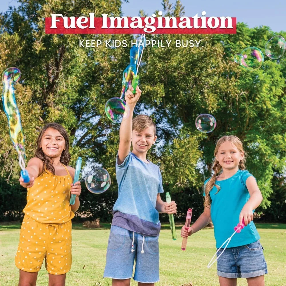 Joyfy 24 Pack Large Bubble Wands Bulk Outdoor Summer Party Favors Supplies