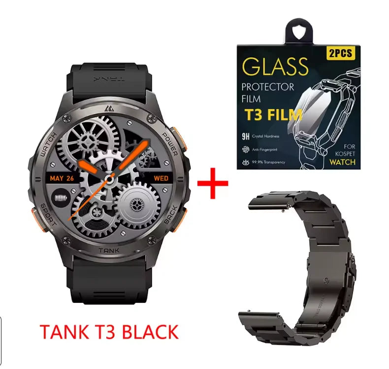 KOSPET Tank T3 Watch for Men with Call Text AMOLED