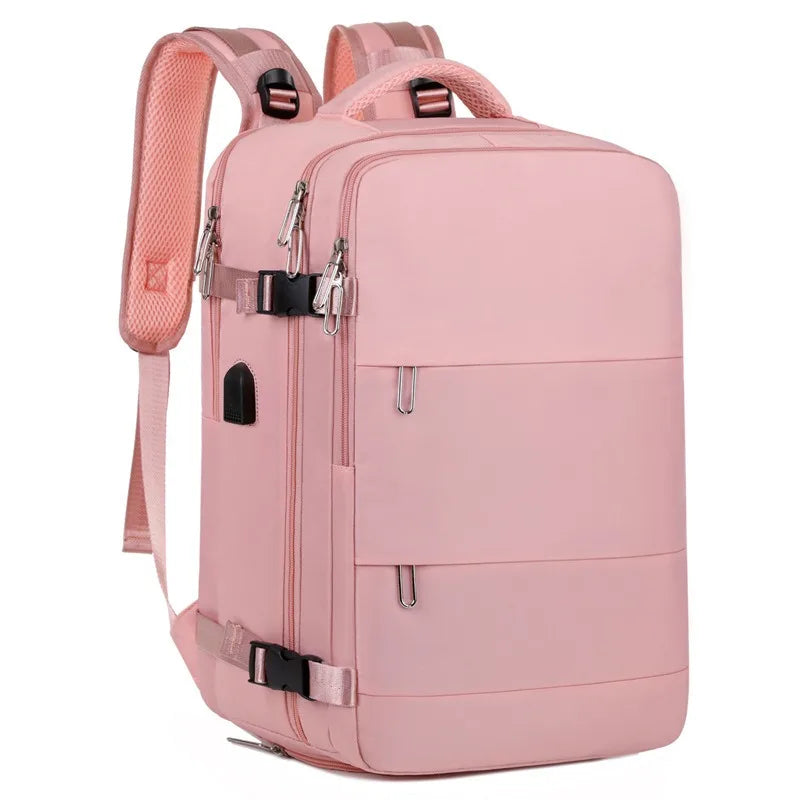 Water Resistant Laptop Backpack With USB Port For Business Travel