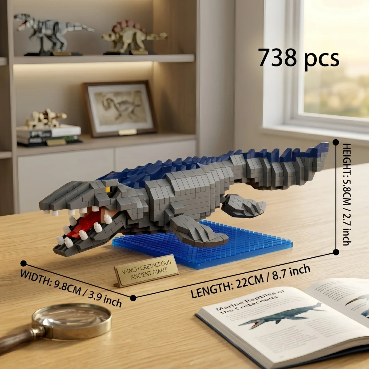 Jurassic Dilophosaurus Micro Mini Building Blocks Set By Knew Built