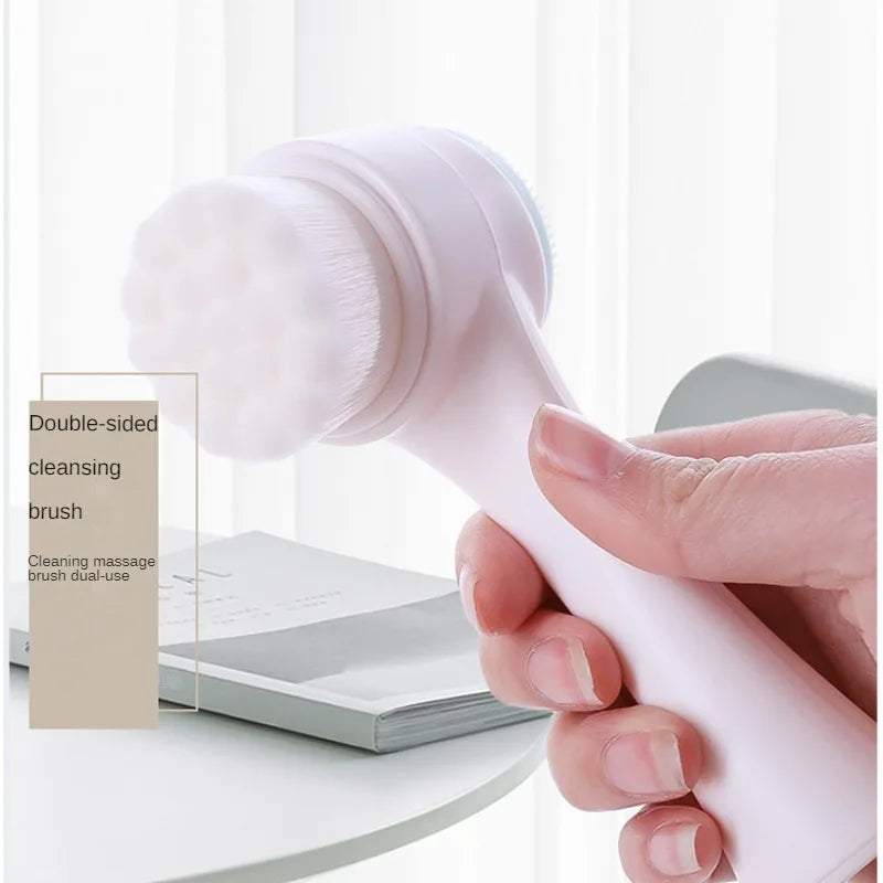 Silicone Double Sided Facial Cleansing Brush For Gentle Exfoliation