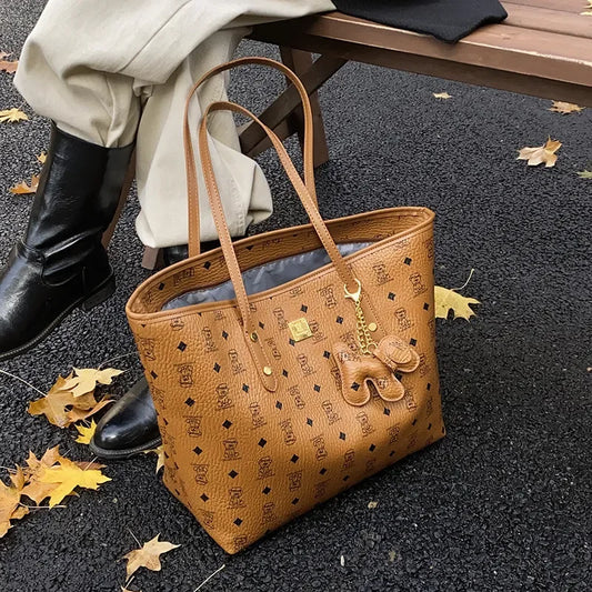 Women Genuine Leather Square Tote Shoulder Bag Handbag