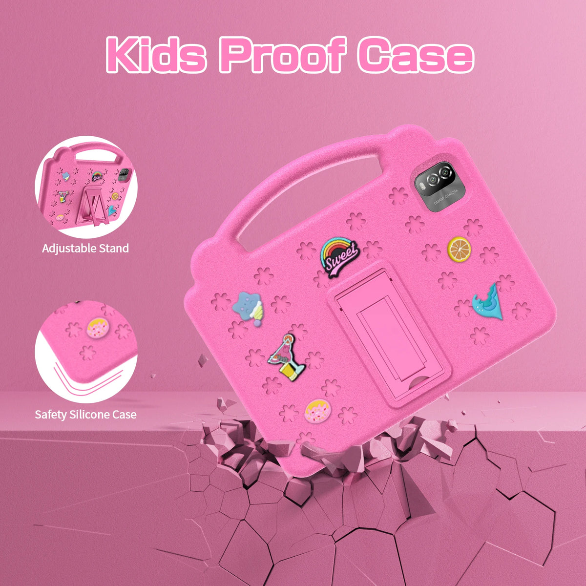 Pritom 10 Inch Kids Tablet With Parental Control And Carrying Case