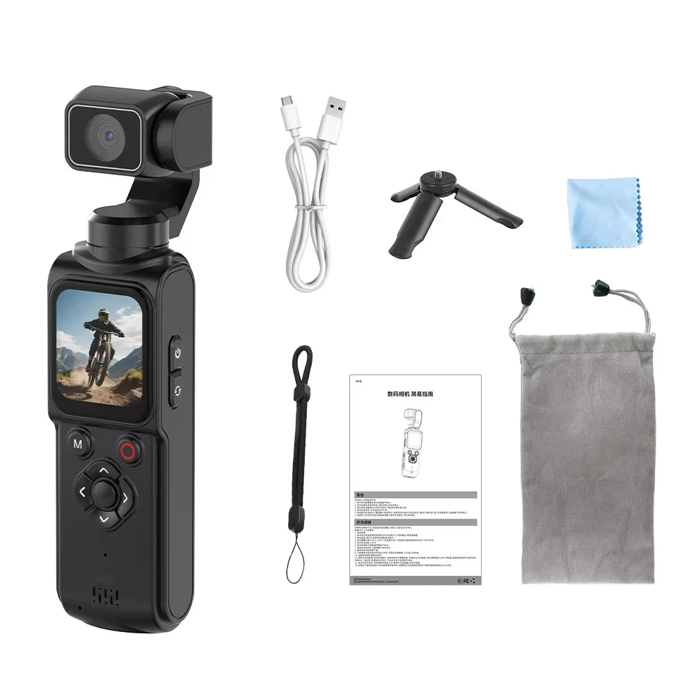 4K Sports Action Camera with WiFi Remote Control - 0.96" IPS Screen Portable DV, Video Recorder for Cycling Motorcycle Vlog