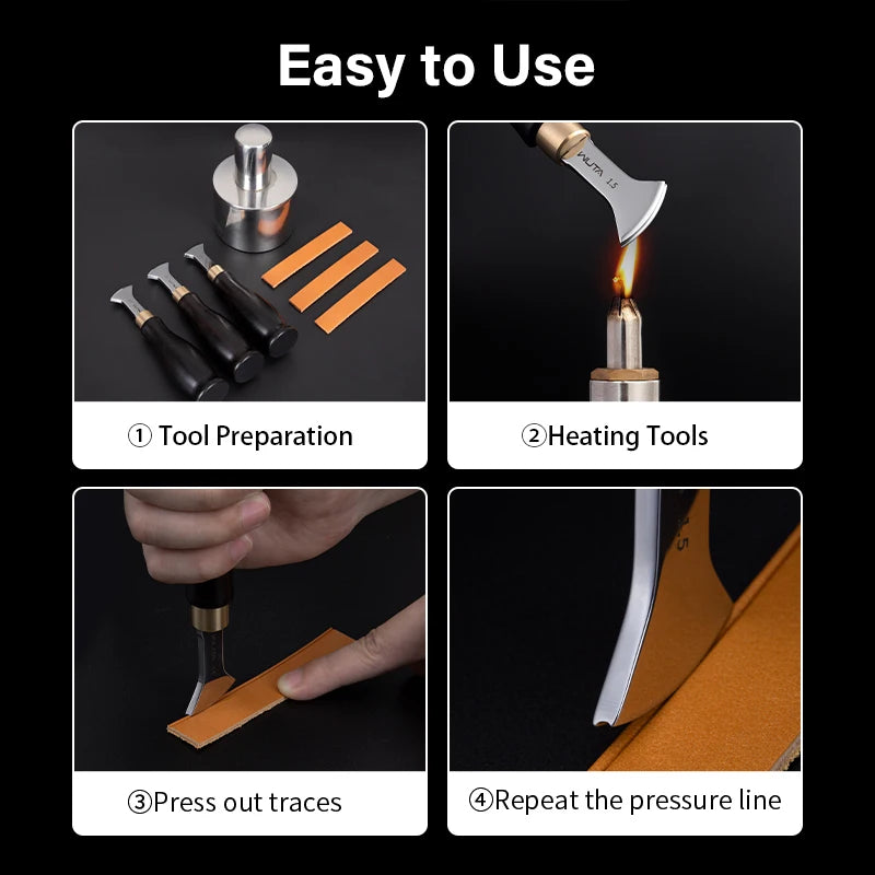 WUTA Professional Leather Edge Creaser And Beveler Tool