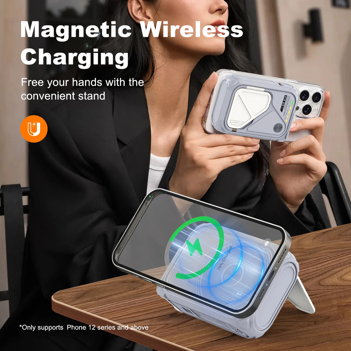 Prunus 10000mAh Wireless Power Bank With Fast Charging