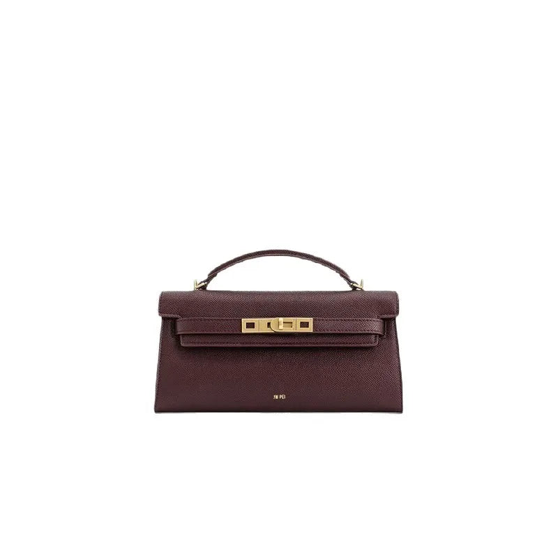JW PEI Noor Leather Top Handle Handbag Crocodile Embossed