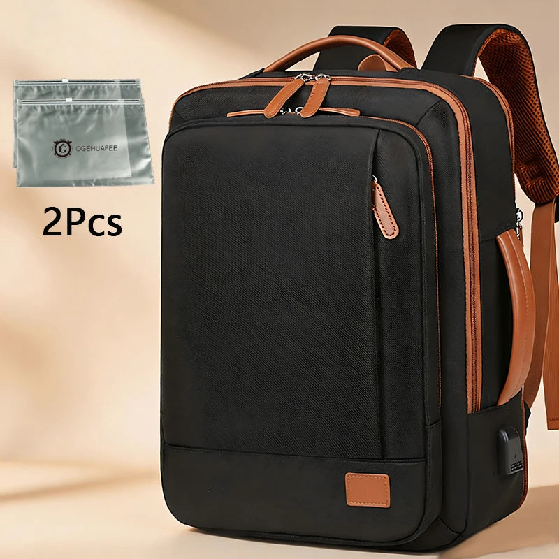 Ogehuafee Expandable Travel Laptop Backpack With Three Storage Bags