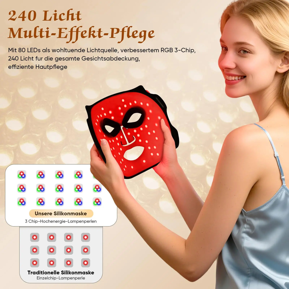 UBilli Led 7 Color Face Mask Silicone Red Light Therapy