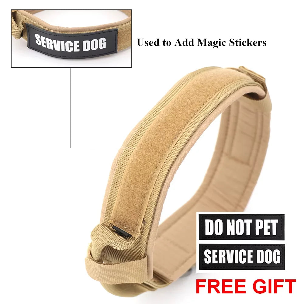 Adjustable Tactical Nylon Dog Training Collar And Leash Set With Quick Release Buckle